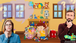 Elección de juguetes en navidad